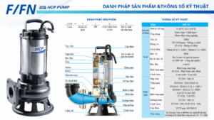 Máy bơm chimg Hcp F - Máy bơm chìm Hcp FN